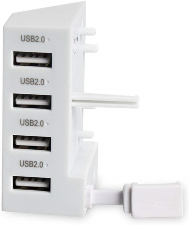 USB-Hub, 4 portar till Xbox One S, vit i gruppen HEMELEKTRONIK / Spelkonsoler & Tillbehör / Xbox One / Tillbehör hos TP E-commerce Nordic AB (38-81248)