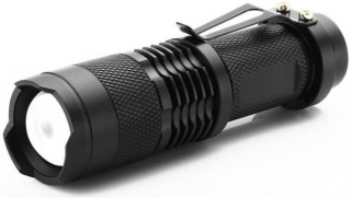 Ficklampa med zoom, Svart