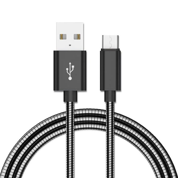 NORDIQZENZ Micro-USB kabel i Metall, 1m i gruppen SMARTPHONE & SURFPLATTOR / Laddare & Kablar / Kablar / Kablar microUSB hos TP E-commerce Nordic AB (38-81353)