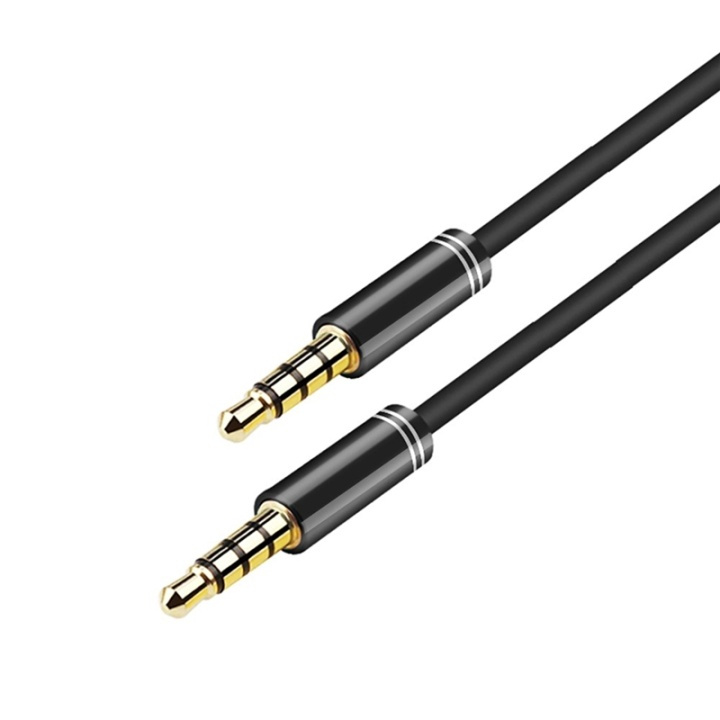 NORDIQZENZ AUX-kabel 3.5mm, 50cm, Svart i gruppen HEMELEKTRONIK / Kablar & Adaptrar / Ljud Analog / AUX-kablar 3,5 mm hos TP E-commerce Nordic AB (38-81361)