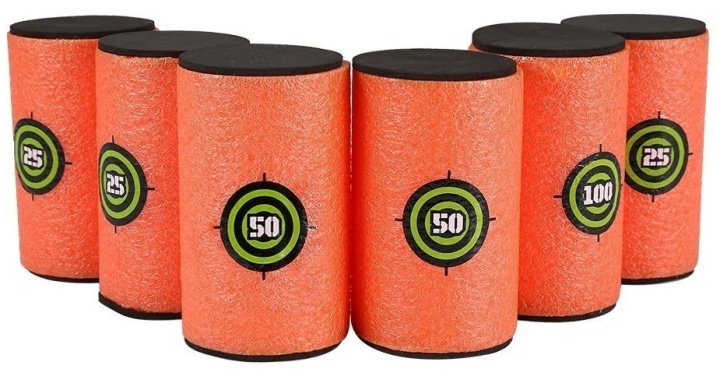 Måltavlor till Nerf, Tunnor, 6st i gruppen LEKSAKER, BARN- & BABYPRODUKTER / Leksaker / Övriga leksaker hos TP E-commerce Nordic AB (38-81404)