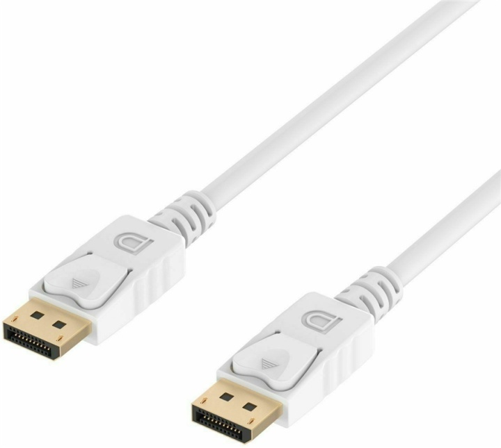 NORDIQZENZ Displayport till Displayport-kabel, Vit, 1,8m i gruppen DATORER & KRINGUTRUSTNING / Datorkablar / DisplayPort / Kablar hos TP E-commerce Nordic AB (38-81476)