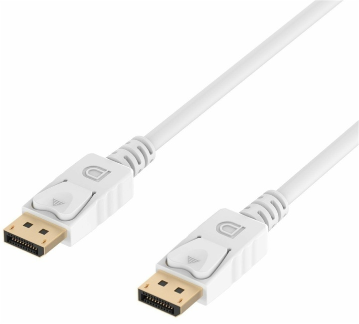 NORDIQZENZ Displayport till Displayport-kabel, Vit, 2m i gruppen DATORER & KRINGUTRUSTNING / Datorkablar / DisplayPort / Kablar hos TP E-commerce Nordic AB (38-81477)