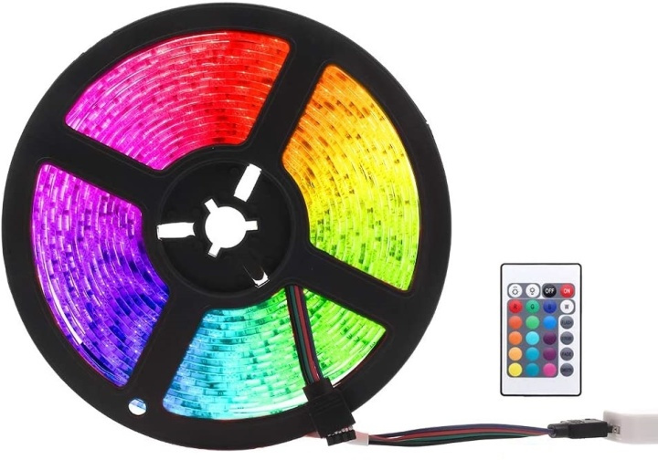 5050 RGB LED-strip med fjärrkontroll, 3m i gruppen HEMELEKTRONIK / Belysning / LED-slingor hos TP E-commerce Nordic AB (38-81512)