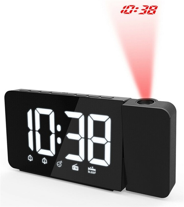 Väckarklocka med projektion och LED-display i gruppen HEM, HUSHÅLL & TRÄDGÅRD / Väggklockor & Räkneverk / Väckarklockor hos TP E-commerce Nordic AB (38-81534)