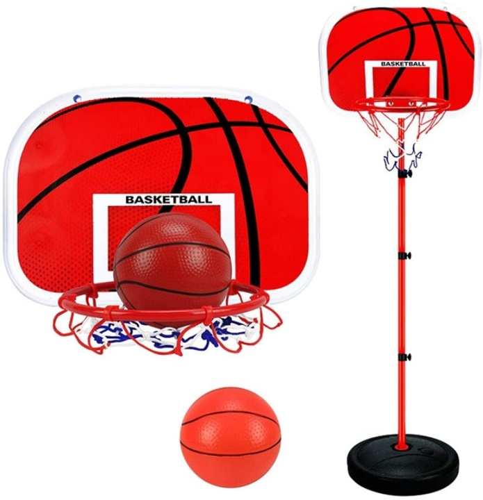 Basketställning med boll och justerbar höjd i gruppen LEKSAKER, BARN- & BABYPRODUKTER / Uteleksaker / Sport & Spel hos TP E-commerce Nordic AB (38-81542)
