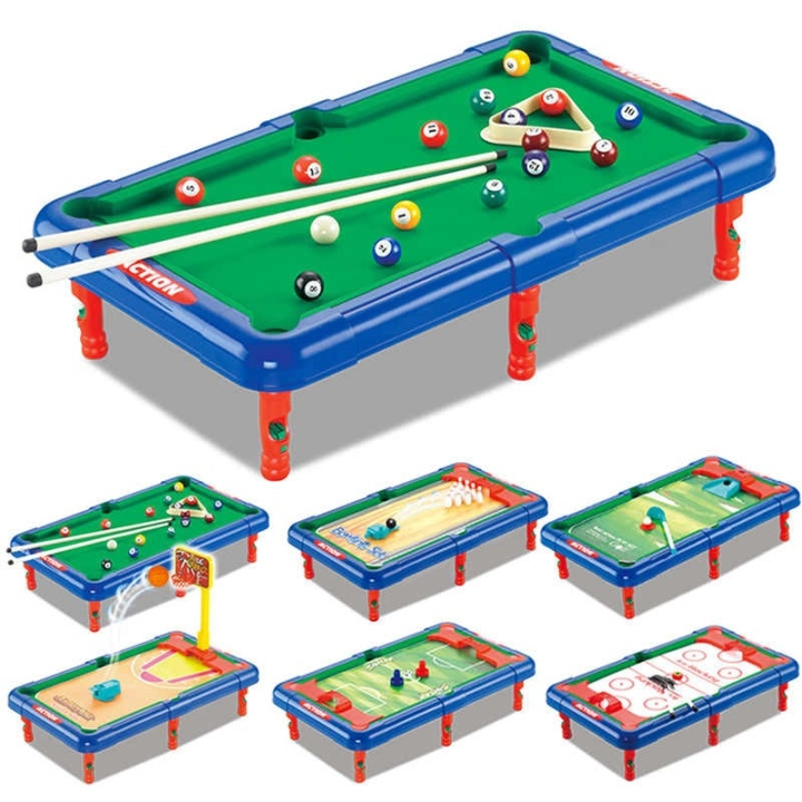 7-i-1 Mini Biljardbord, 7 st olika spel att välja mellan i gruppen LEKSAKER, BARN- & BABYPRODUKTER / Spel / Sällskapsspel hos TP E-commerce Nordic AB (38-81549)