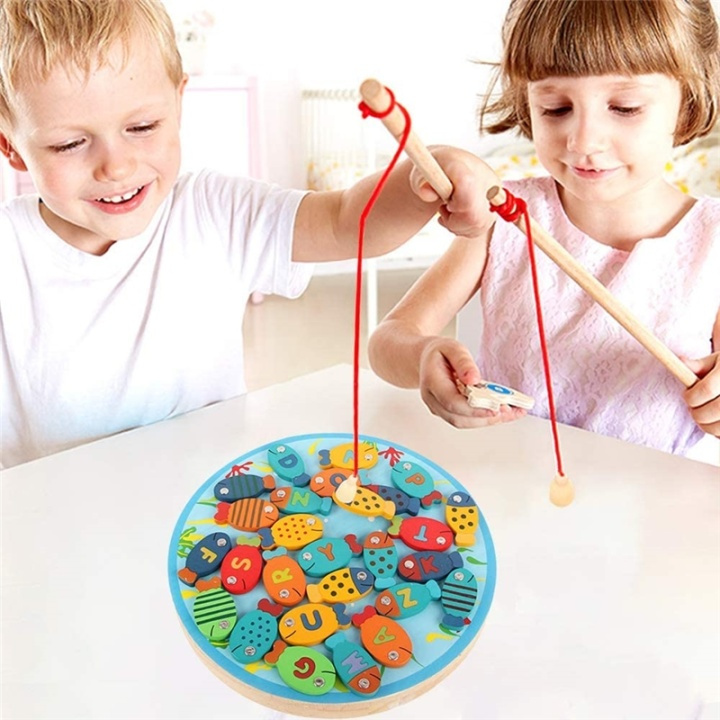 Magnetiskt Fiskspel i trä i gruppen LEKSAKER, BARN- & BABYPRODUKTER / Spel / Barnspel hos TP E-commerce Nordic AB (38-81591)