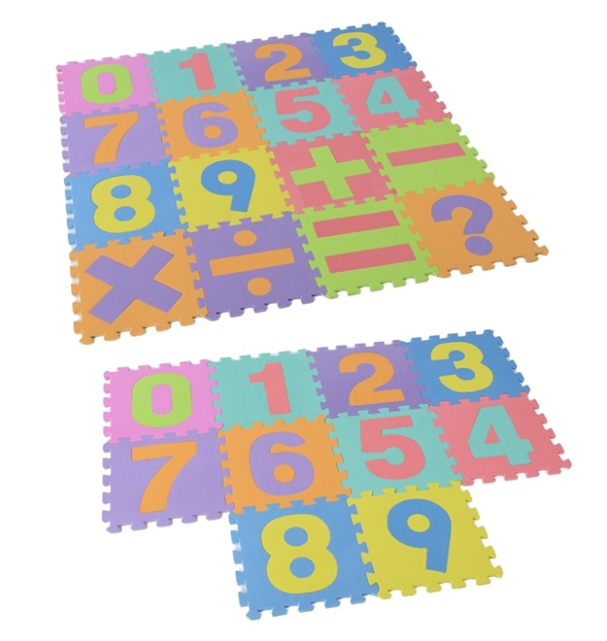 Pusselmatta med siffor och symboler, 16-delar i gruppen LEKSAKER, BARN- & BABYPRODUKTER / Leksaker / Barnpussel hos TP E-commerce Nordic AB (38-81592)