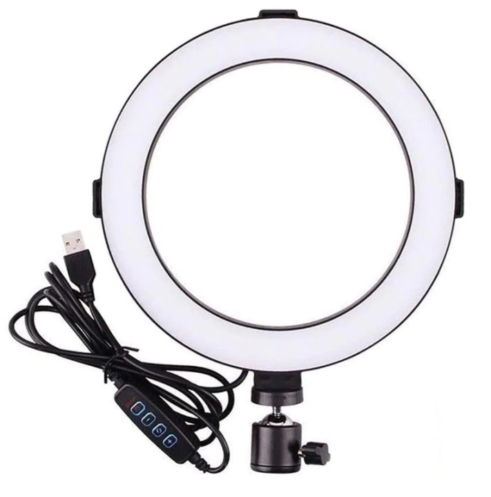Ring light 20cm - Perfekt till videos eller sminkning i gruppen HEMELEKTRONIK / Foto & Video / Fotoutrustning / Ring light & Fotobelysning hos TP E-commerce Nordic AB (38-81639)