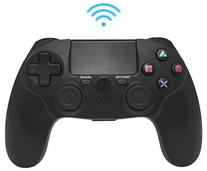 Trådlös Bluetooth handkontroll kompatibel med PS4, Svart i gruppen HEMELEKTRONIK / Spelkonsoler & Tillbehör / Sony PlayStation 4 hos TP E-commerce Nordic AB (38-81764)
