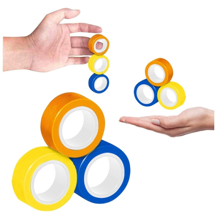 Magnetiska ringar 3-Pack - Anti-stress, Mix i gruppen LEKSAKER, BARN- & BABYPRODUKTER / Leksaker / Fidget Toys hos TP E-commerce Nordic AB (38-81767)