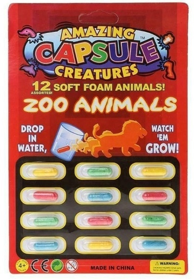 Magiska växande kapslar, 12-pack - Zoo i gruppen LEKSAKER, BARN- & BABYPRODUKTER / Leksaker / Övriga leksaker hos TP E-commerce Nordic AB (38-81776)