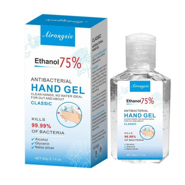Antibakteriell Handsprit / Handgel / Handdesinfektion 60 ml i gruppen SKÖNHET & HÄLSA / Personvård / Hälsovård / Handdesinfektion hos Teknikproffset Nordic AB (38-81787)