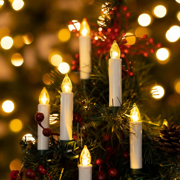 Julgransljus, Trådlösa LED-ljus, 10-pack i gruppen HEM, HUSHÅLL & TRÄDGÅRD / Inredning / Julpynt hos Teknikproffset Nordic AB (38-81809)