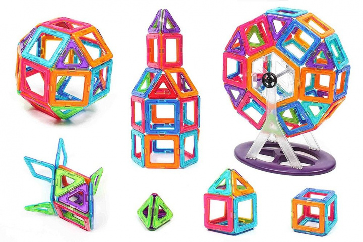 Magnetiska Brickor, 60 delar i gruppen LEKSAKER, BARN- & BABYPRODUKTER / Leksaker / Byggleksaker / Byggklossar & övriga byggleksaker hos TP E-commerce Nordic AB (38-81948)