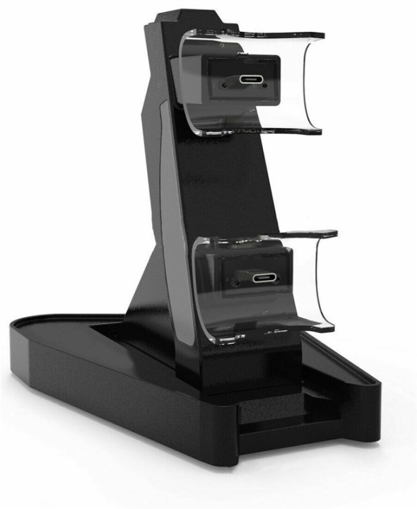 Stativ med laddning till 2 x PS5-kontroll i gruppen HEMELEKTRONIK / Spelkonsoler & Tillbehör / Sony PlayStation 5 / Tillbehör hos TP E-commerce Nordic AB (38-82103)