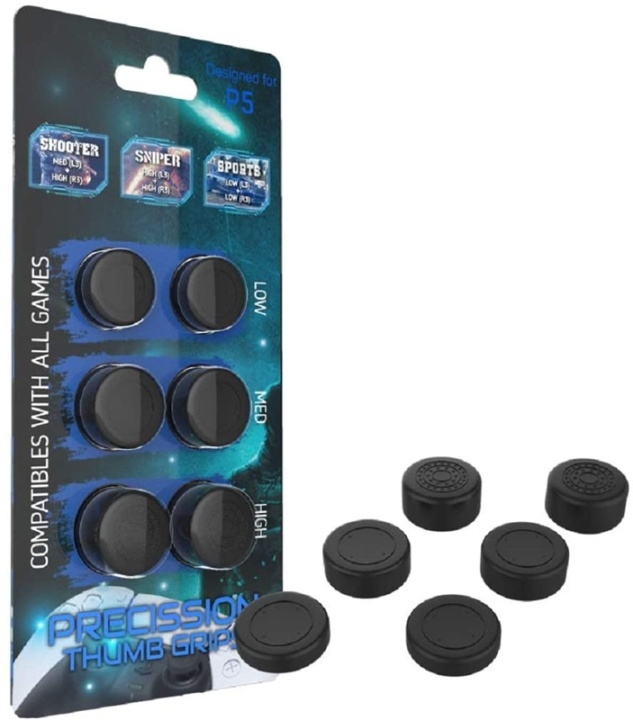 Silikonhatt till PS5 kontroll, 6 st i gruppen HEMELEKTRONIK / Spelkonsoler & Tillbehör / Sony PlayStation 5 / Tillbehör hos TP E-commerce Nordic AB (38-82104)
