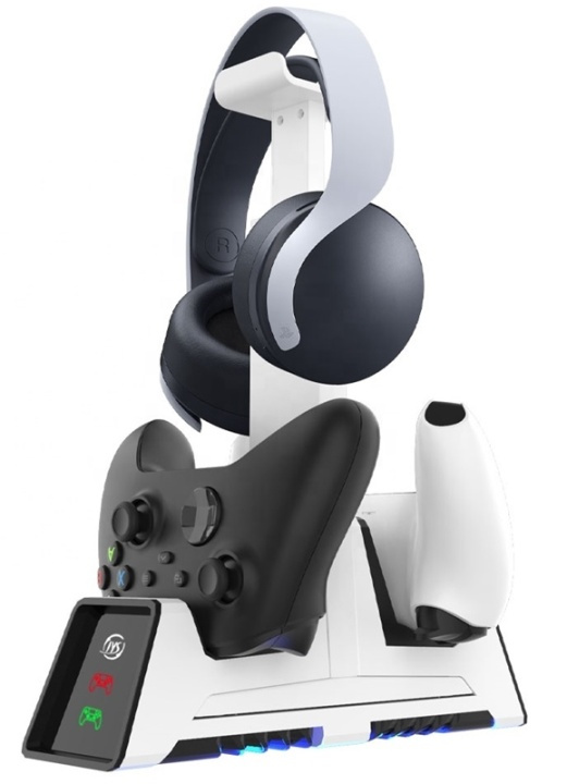 Laddställ till handkontroller med headset-hängare i gruppen HEMELEKTRONIK / Spelkonsoler & Tillbehör / Xbox One hos Teknikproffset Nordic AB (38-82112)