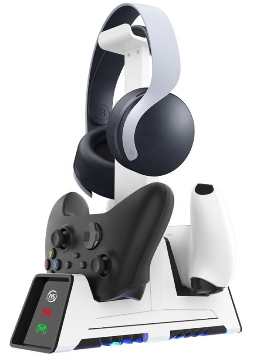 Laddställ till handkontroller med headset-hängare i gruppen HEMELEKTRONIK / Spelkonsoler & Tillbehör / Xbox One / Tillbehör hos TP E-commerce Nordic AB (38-82112)