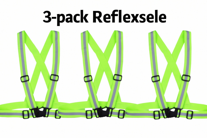 3-pack Reflexsele/Reflexväst, Gul i gruppen SPORT, FRITID & HOBBY / Friluftsliv / Reflexer hos TP E-commerce Nordic AB (38-82128PKT)