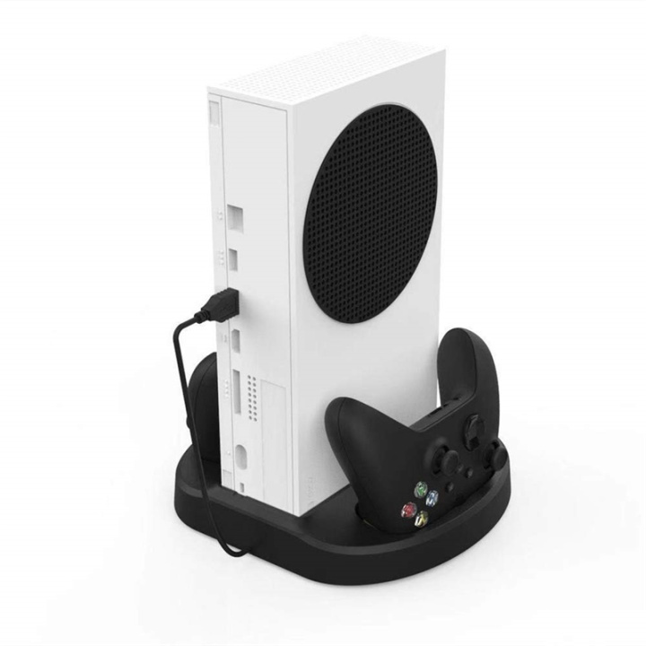 Vertikalt kylstativ till Xbox Series S, laddningsstationer, USB-hub i gruppen HEMELEKTRONIK / Spelkonsoler & Tillbehör / Xbox Series X/S hos TP E-commerce Nordic AB (38-82158)