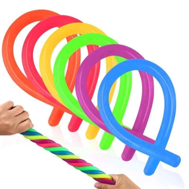 Elastiskt fidget rope 18cm, 6st i gruppen LEKSAKER, BARN- & BABYPRODUKTER / Leksaker / Fidget Toys hos TP E-commerce Nordic AB (38-82264)