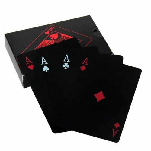 Kortlek - Poker size, Svart i gruppen LEKSAKER, BARN- & BABYPRODUKTER / Spel / Sällskapsspel hos TP E-commerce Nordic AB (38-82278)
