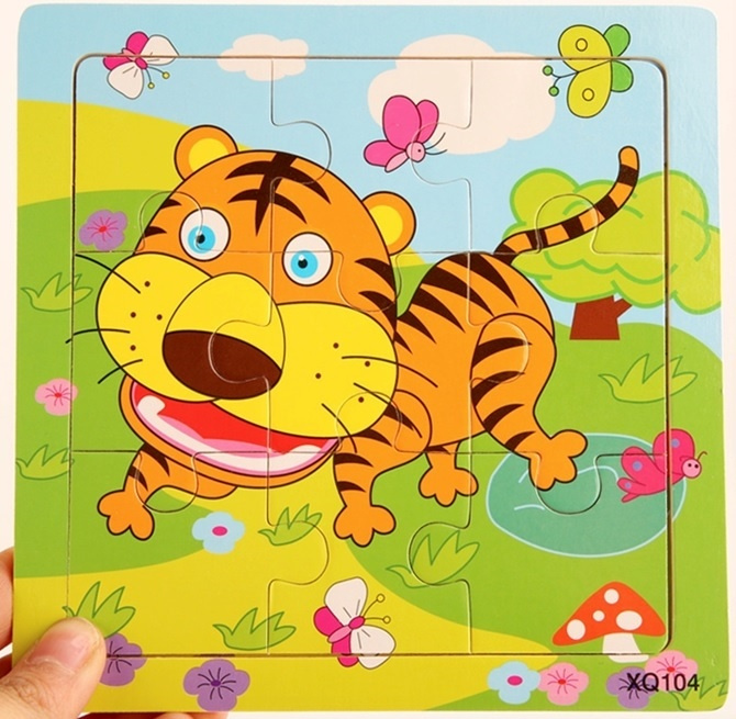 9-bitars pussel, Tiger i gruppen LEKSAKER, BARN- & BABYPRODUKTER / Leksaker / Barnpussel hos TP E-commerce Nordic AB (38-82580)