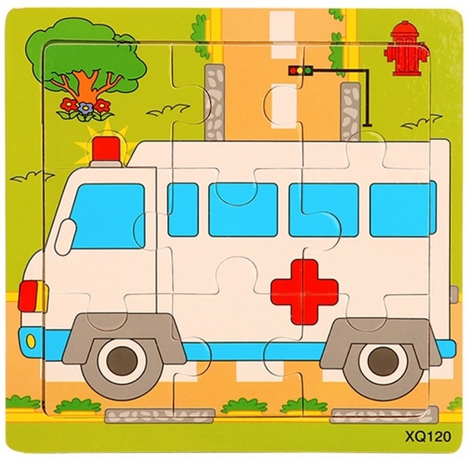 9-bitars pussel, Ambulans i gruppen LEKSAKER, BARN- & BABYPRODUKTER / Leksaker / Barnpussel hos TP E-commerce Nordic AB (38-82587)