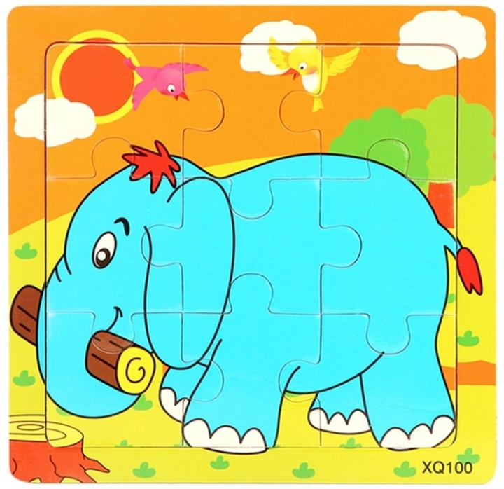 9-bitars pussel, Elefant i gruppen LEKSAKER, BARN- & BABYPRODUKTER / Leksaker / Barnpussel hos TP E-commerce Nordic AB (38-82590)