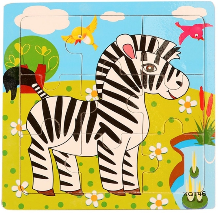 9-bitars pussel, Zebra i gruppen LEKSAKER, BARN- & BABYPRODUKTER / Leksaker / Barnpussel hos TP E-commerce Nordic AB (38-82599)