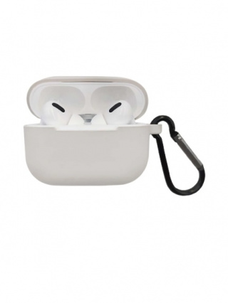Silikonskal med krok till Airpods Pro, Taupe
