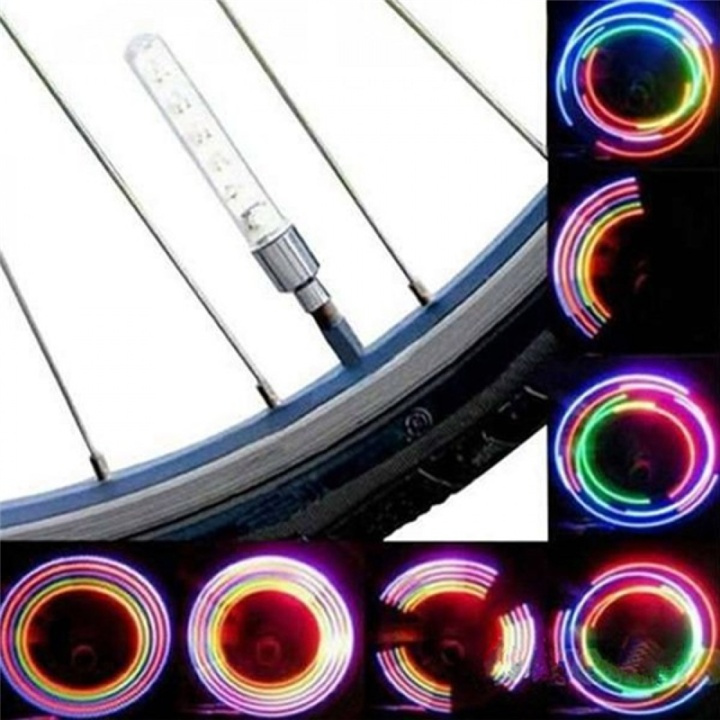 LED-belysning x 2 till cykelhjul i 5 färger i gruppen SPORT, FRITID & HOBBY / Sportutrustning / Cykeltillbehör / Cykellampor hos TP E-commerce Nordic AB (38-82966)