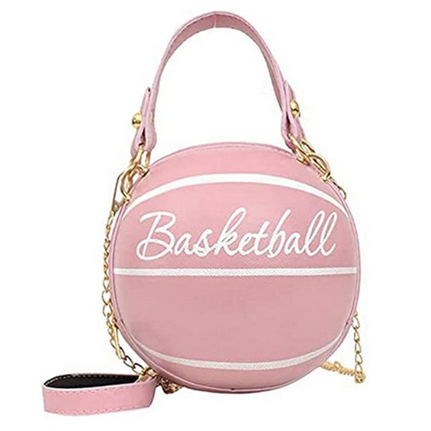 Handväska basketboll med kedjor, Rosa/Guld i gruppen LEKSAKER, BARN- & BABYPRODUKTER / Resa / Barnväskor / Ryggsäckar hos TP E-commerce Nordic AB (38-83325)