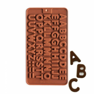 Chokladgjutningsform, Alfabetet