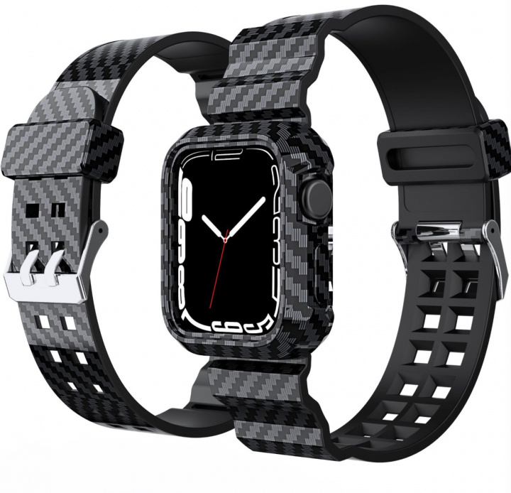 Ersättningsband till Apple Watch 38/40/41mm, Svart i gruppen SMARTPHONE & SURFPLATTOR / Träning, hem & fritid / Apple Watch & tillbehör / Tillbehör hos TP E-commerce Nordic AB (38-83392)