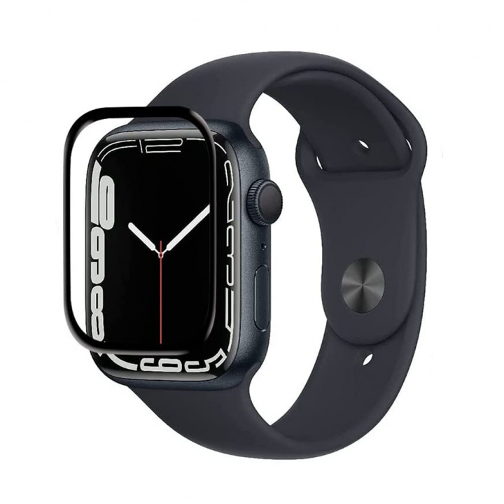 Skärmskydd i härdat glas till Apple watch 7, 45mm i gruppen SMARTPHONE & SURFPLATTOR / Träning, hem & fritid / Apple Watch & tillbehör / Tillbehör hos TP E-commerce Nordic AB (38-83408)