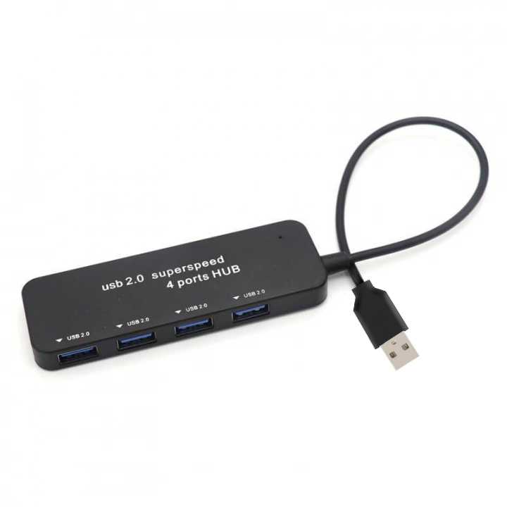 USB Hubb, 4 x USB-A 2.0 i gruppen DATORER & KRINGUTRUSTNING / Datortillbehör / USB-hubbar hos TP E-commerce Nordic AB (38-83563)