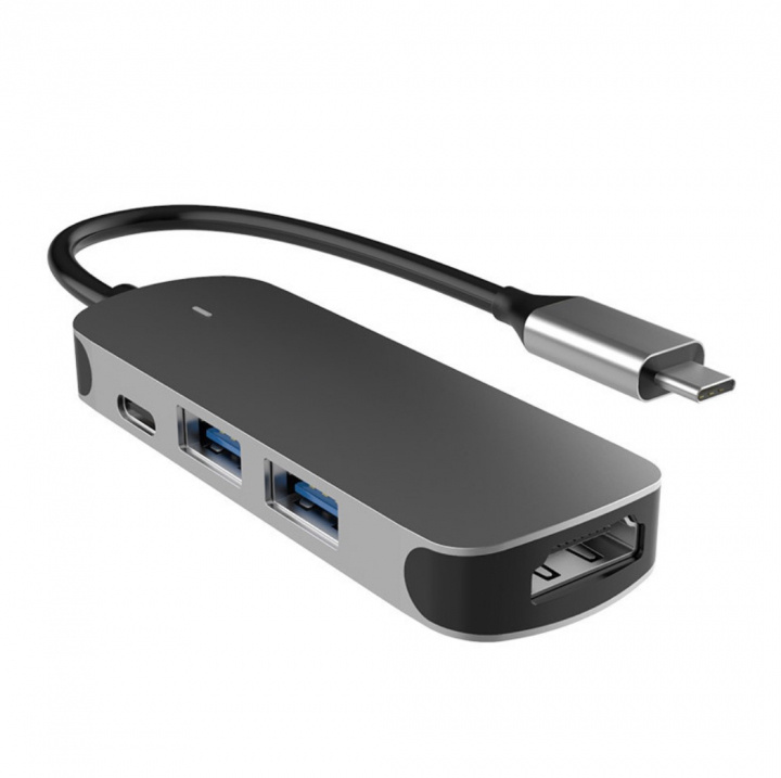 USB-C Hubb 4 portar i gruppen DATORER & KRINGUTRUSTNING / Datortillbehör / USB-hubbar hos TP E-commerce Nordic AB (38-83564)