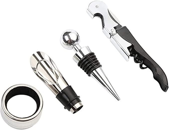 Korkskruvset (vinhällare, sjöhästkniv, vinring, vinpropp) i gruppen HEM, HUSHÅLL & TRÄDGÅRD / Köksredskap / Vin & Drinktillbehör hos TP E-commerce Nordic AB (38-83690)