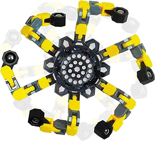 Fidget Spinner som kan förvandlas till en robotleksak (gul) i gruppen LEKSAKER, BARN- & BABYPRODUKTER / Leksaker / Fidget Toys hos TP E-commerce Nordic AB (38-83715)