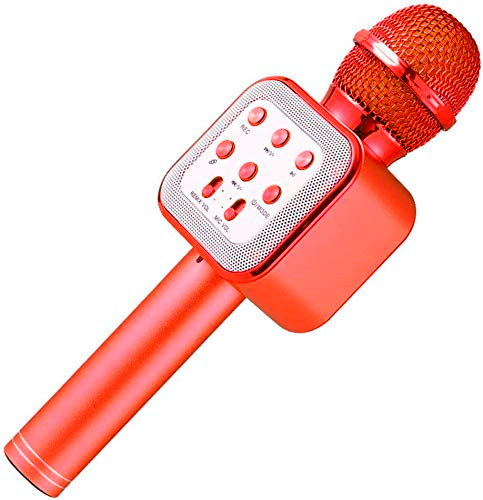 Karaoke-mikrofon med Bluetooth, Röd i gruppen HEMELEKTRONIK / Ljud & Bild / Handhållna mikrofoner hos TP E-commerce Nordic AB (38-83814)
