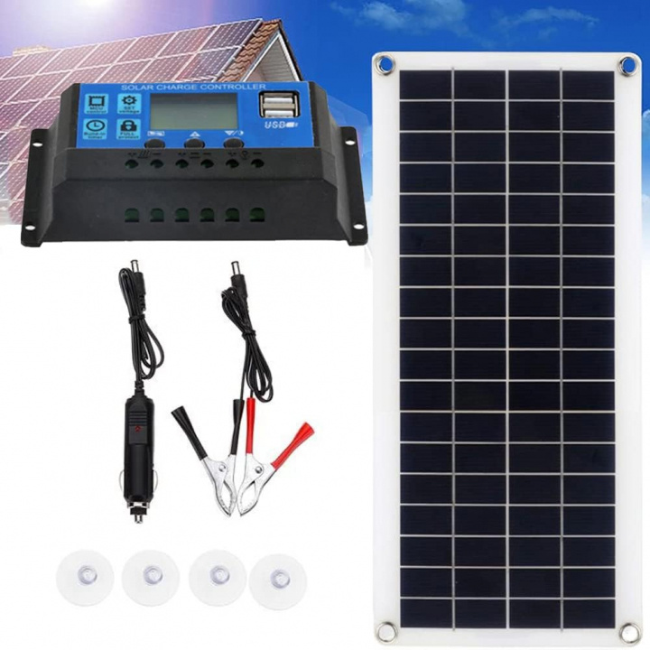 Solcells-panel kit, 100W i gruppen SPORT, FRITID & HOBBY / Friluftsliv / Solcellsladdning hos TP E-commerce Nordic AB (38-83975)