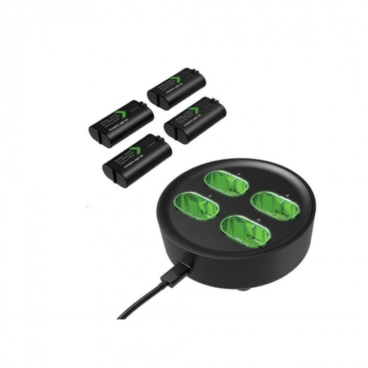 4 i 1 Batteriladdningsstation Inkl 4x Batterier för Xbox One & Xbox Series X/S i gruppen HEMELEKTRONIK / Spelkonsoler & Tillbehör / Xbox Series X/S hos TP E-commerce Nordic AB (38-84133)