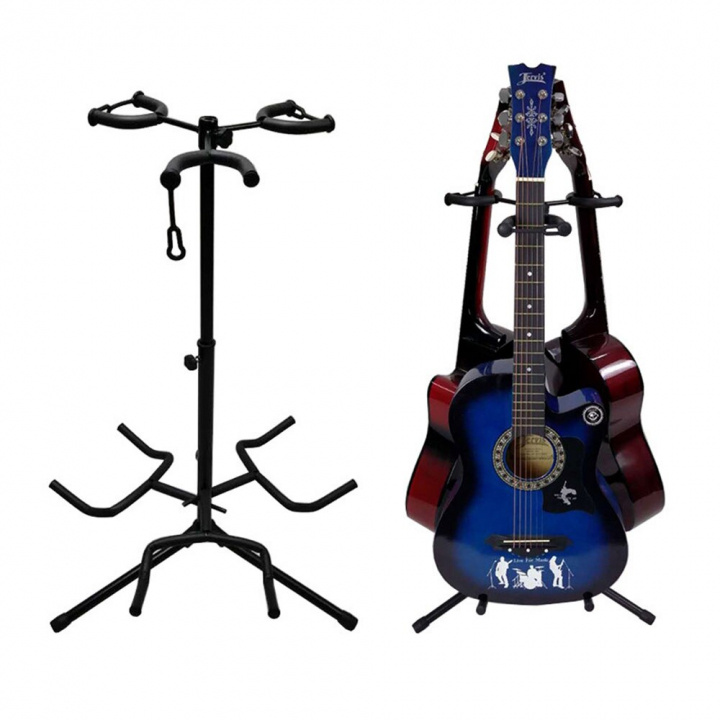 Gitarrställ för 3 gitarrer, justerbar höjd i gruppen SPORT, FRITID & HOBBY / Hobby / Musik hos TP E-commerce Nordic AB (38-84200)