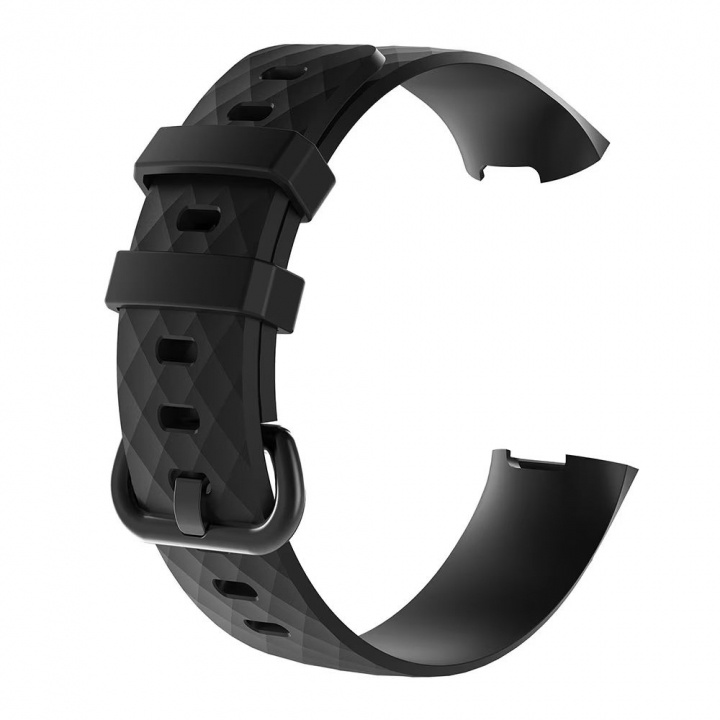 Fitbit Charge 3/4 Armband L, Svart i gruppen SPORT, FRITID & HOBBY / Smartwatch & Aktivitetsarmband / Tillbehör hos TP E-commerce Nordic AB (38-84208)