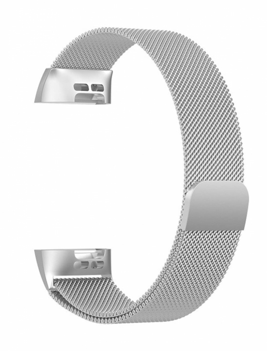 Fitbit Charge 3/4 Metallarmband L, Silver i gruppen SPORT, FRITID & HOBBY / Smartwatch & Aktivitetsarmband / Tillbehör hos TP E-commerce Nordic AB (38-84210)
