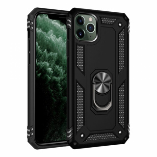 Mobilskal till iPhone 15 Pro med ringhållare, Svart