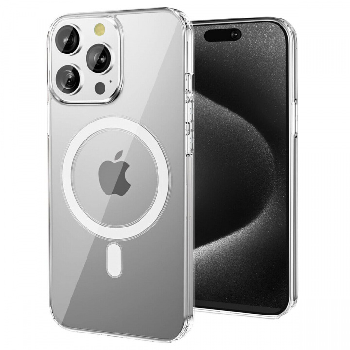 Skal kompatibelt med MagSafe till iPhone 15 Plus, Transparent i gruppen SMARTPHONE & SURFPLATTOR / Mobilskydd / Apple / iPhone 15 hos TP E-commerce Nordic AB (38-84281)
